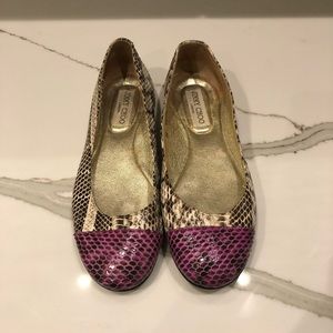 Jimmy Choo snakeskin ballet flats